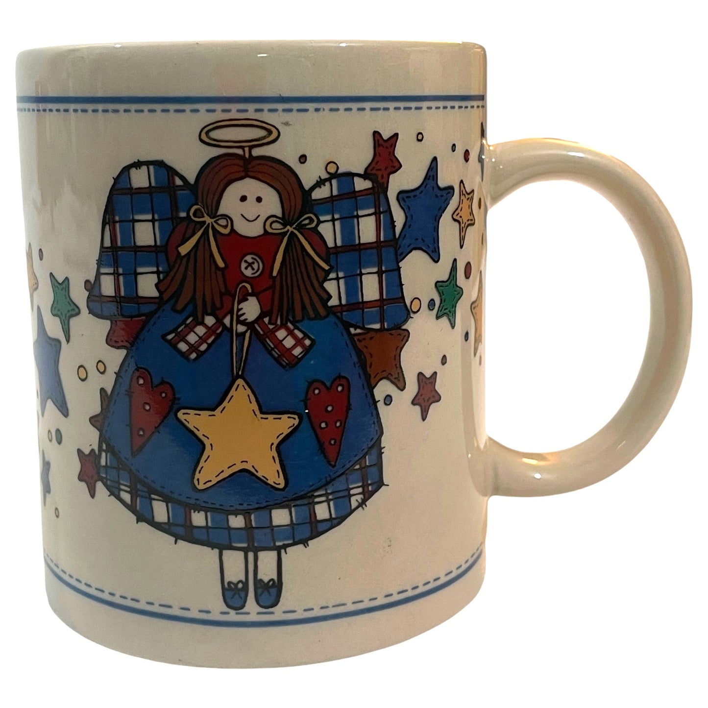 Caneca de Natal Anjo J.I.I. Cartoon Christmas Vintage 1998