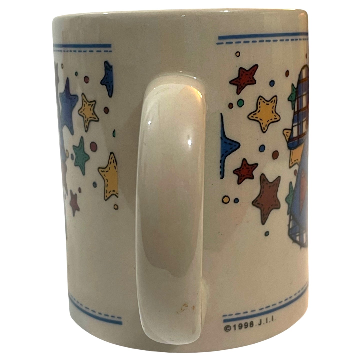 Caneca de Natal Anjo J.I.I. Cartoon Christmas Vintage 1998