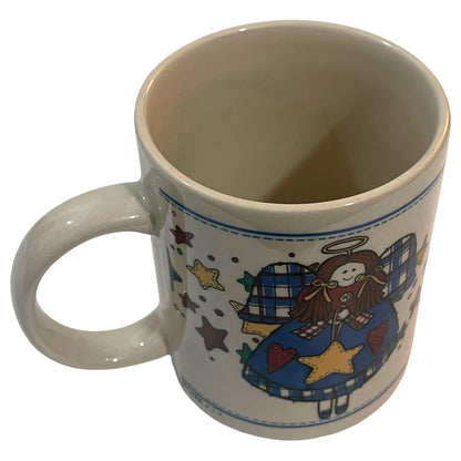 Caneca de Natal Anjo J.I.I. Cartoon Christmas Vintage 1998