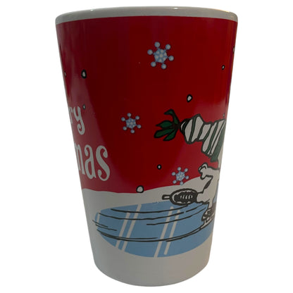 Caneca Grande de Cerâmica Merry Christmas Snoopy Peanuts