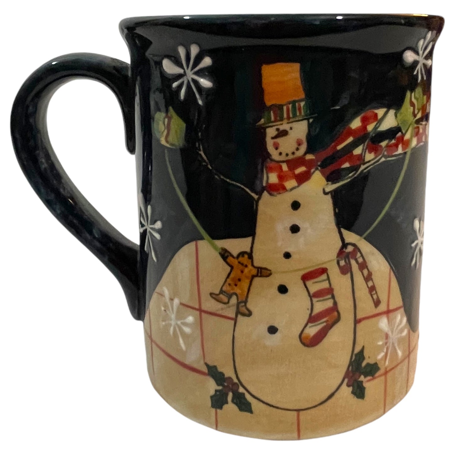 Caneca de Natal Boneco de Neve Vintage Susan Winget