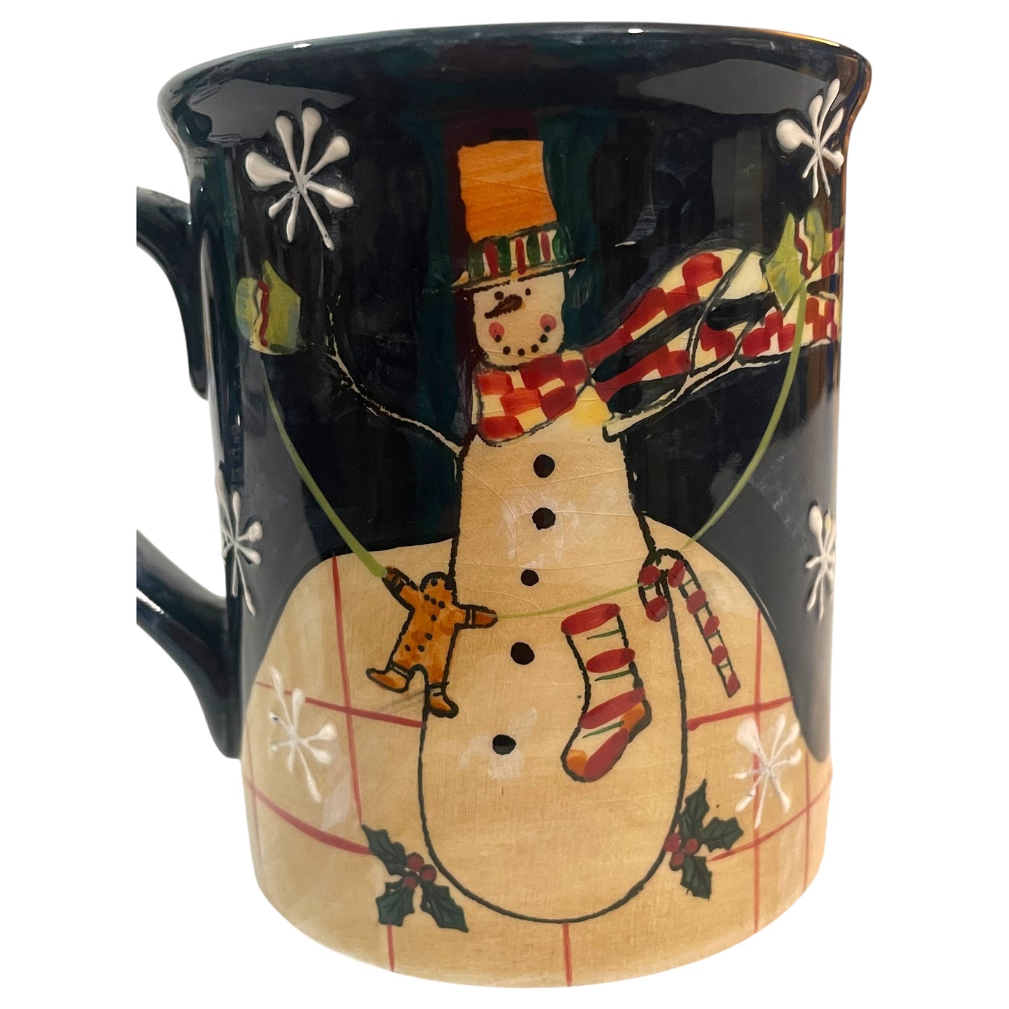 Caneca de Natal Boneco de Neve Vintage Susan Winget