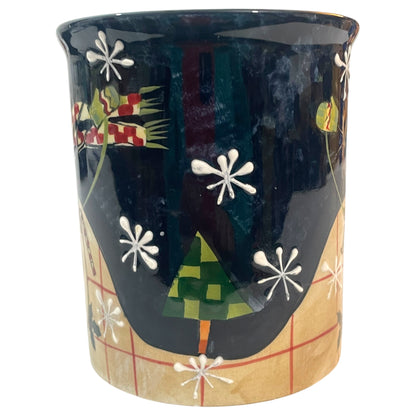 Caneca de Natal Boneco de Neve Vintage Susan Winget