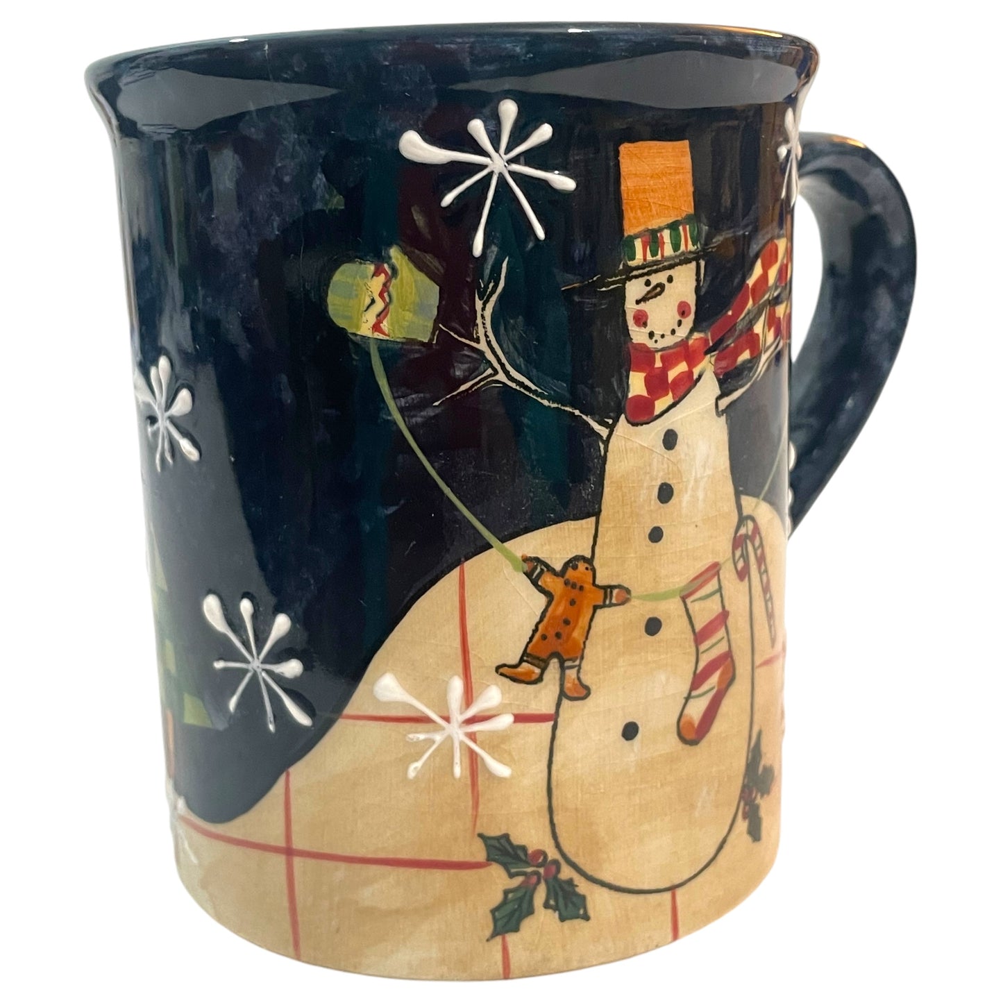 Caneca de Natal Boneco de Neve Vintage Susan Winget