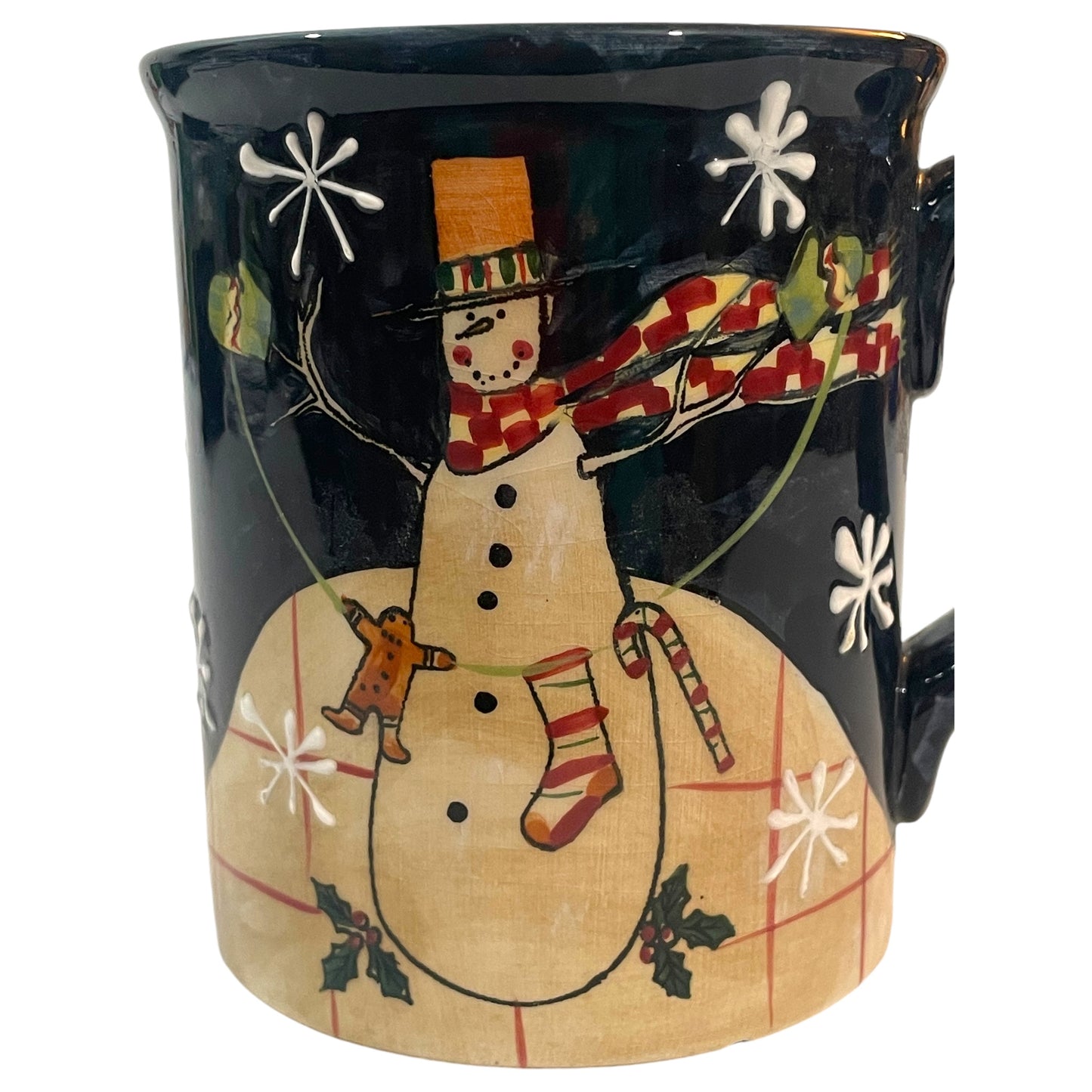 Caneca de Natal Boneco de Neve Vintage Susan Winget