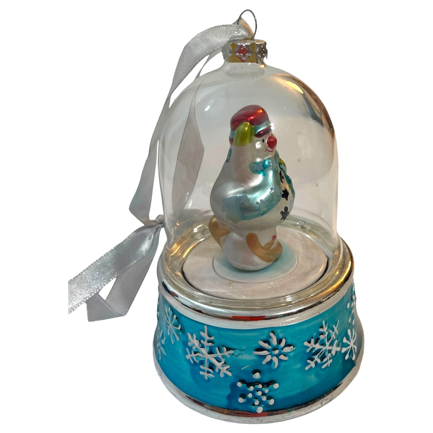 Globo de Neve Musical com Boneco de Neve – Ornamento Vintage para Árvore de Natal Anos 2000