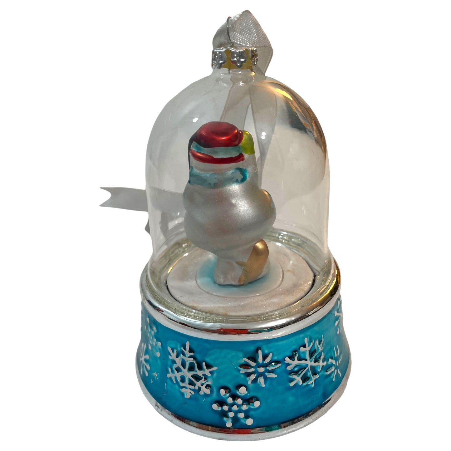 Globo de Neve Musical com Boneco de Neve – Ornamento Vintage para Árvore de Natal Anos 2000