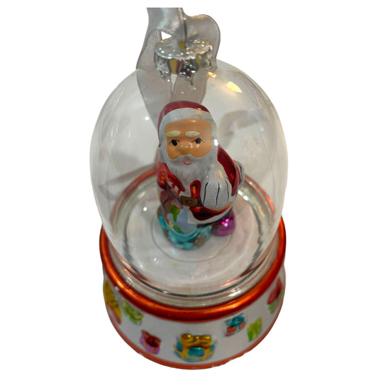 Globo de Neve Rotativo "Mr. Christmas Santa" com Caixa Musical – Vintage 2000