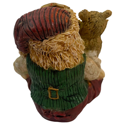 Mini Papá Noel con osito de juguete y cinturón de herramientas – Figura de resina de Albert Price