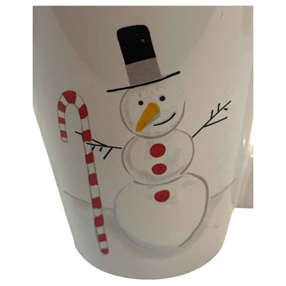 Caneca de Natal Vintage California Pantry "Snowman" Julie Scott, Década de 1990