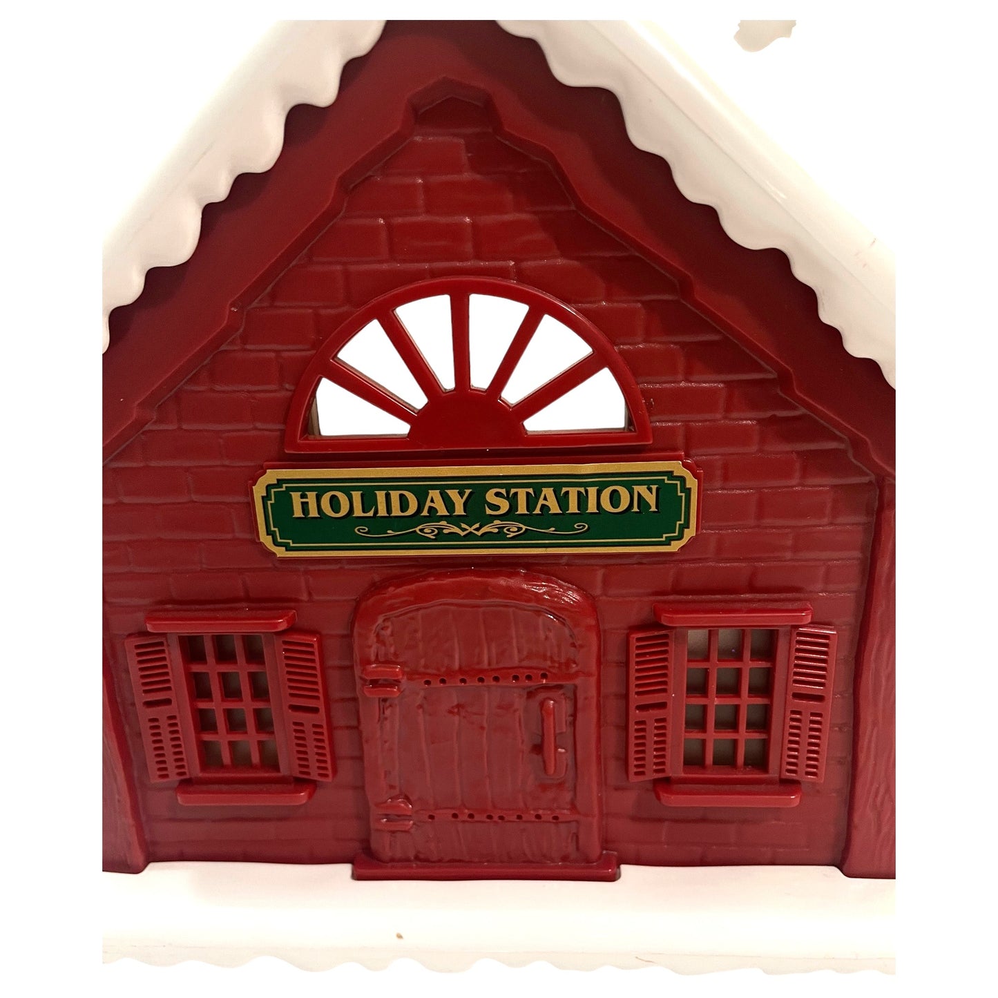 Decoração Natalina Holiday Station Iluminada e Piscante com Personagens - Funciona com Pilhas