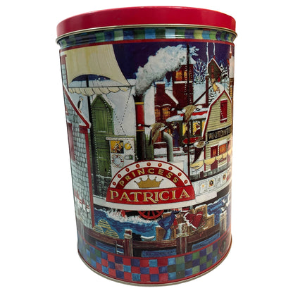 Lata Vintage 1996 Holiday Harbour – Trail’s End, Design Natalino com Farol e Barco