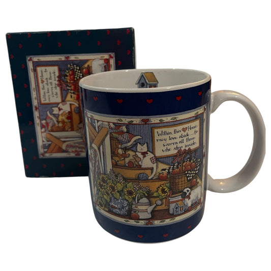 Caneca Vintage de 1996 Lang and Wise – Design Exclusivo de Susan Winget, Com Caixa Original