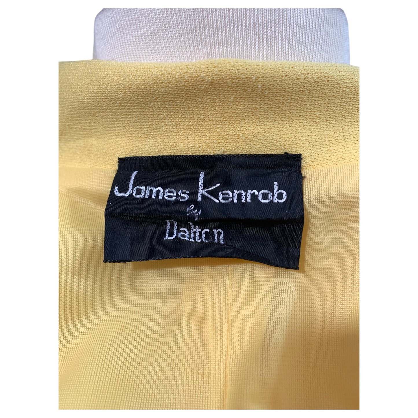 Conjunto Vintage Amarelo Claro Blazer e Saia Evasê James Kenrob & Dalton - Tamanho Estimado 38/40