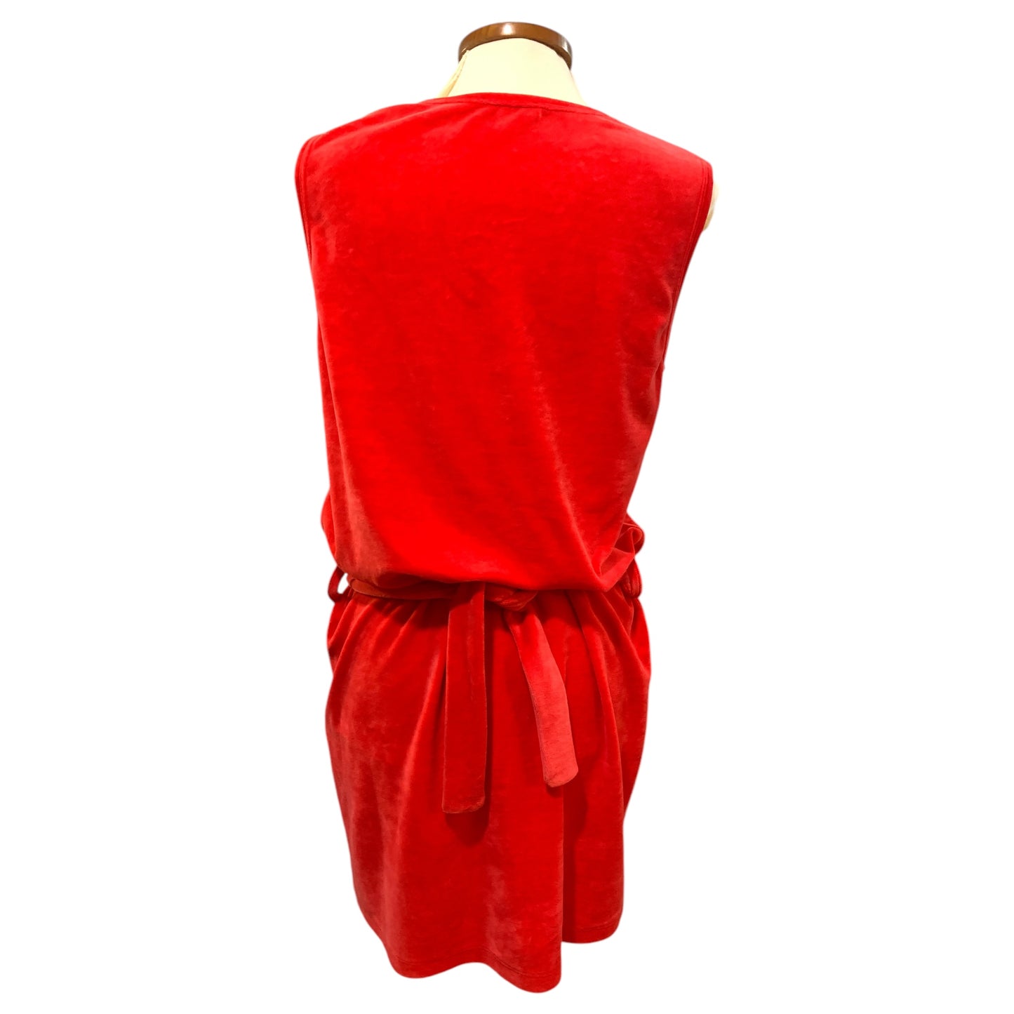 Vestido Curto de Veludo Vermelho Blumarine Beachwear - Tamanho XL