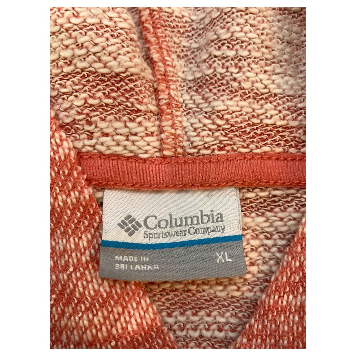 Casaco de Malha com Capuz Columbia Sportswear - Hoodie Salmão XL - Sem Marcas de Uso