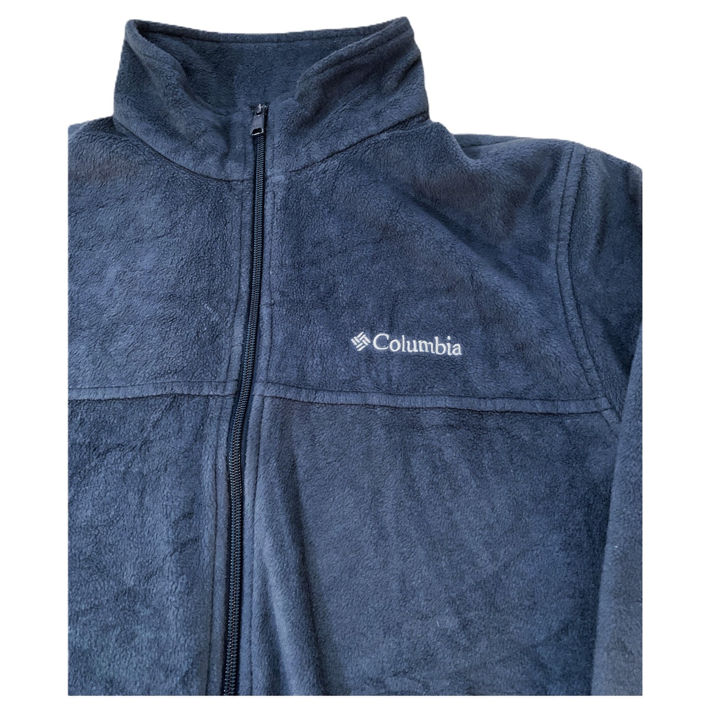 Casaco Columbia Masculino Gola Alta Azul Marinho XL - Inverno com Regulagem e Bolsos com Fecho