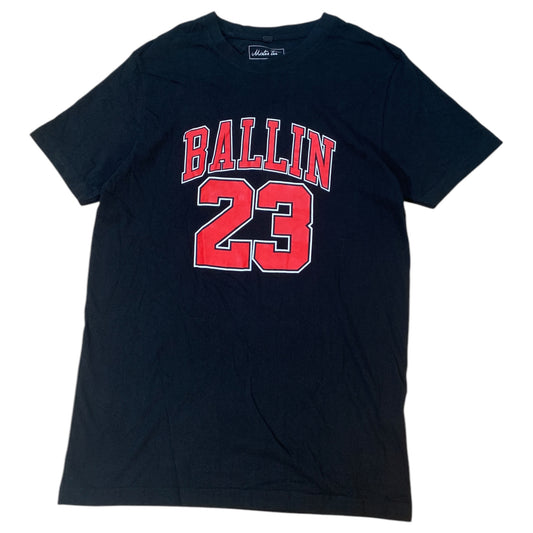 T-shirt Preta Ballin 23 Mister Lee - Tamanho M, 100% Algodão