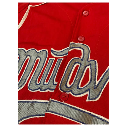 Jersey Baseball Mudville #5, Deportes HS Silva - Tamanho L, Vermelho e Prateado