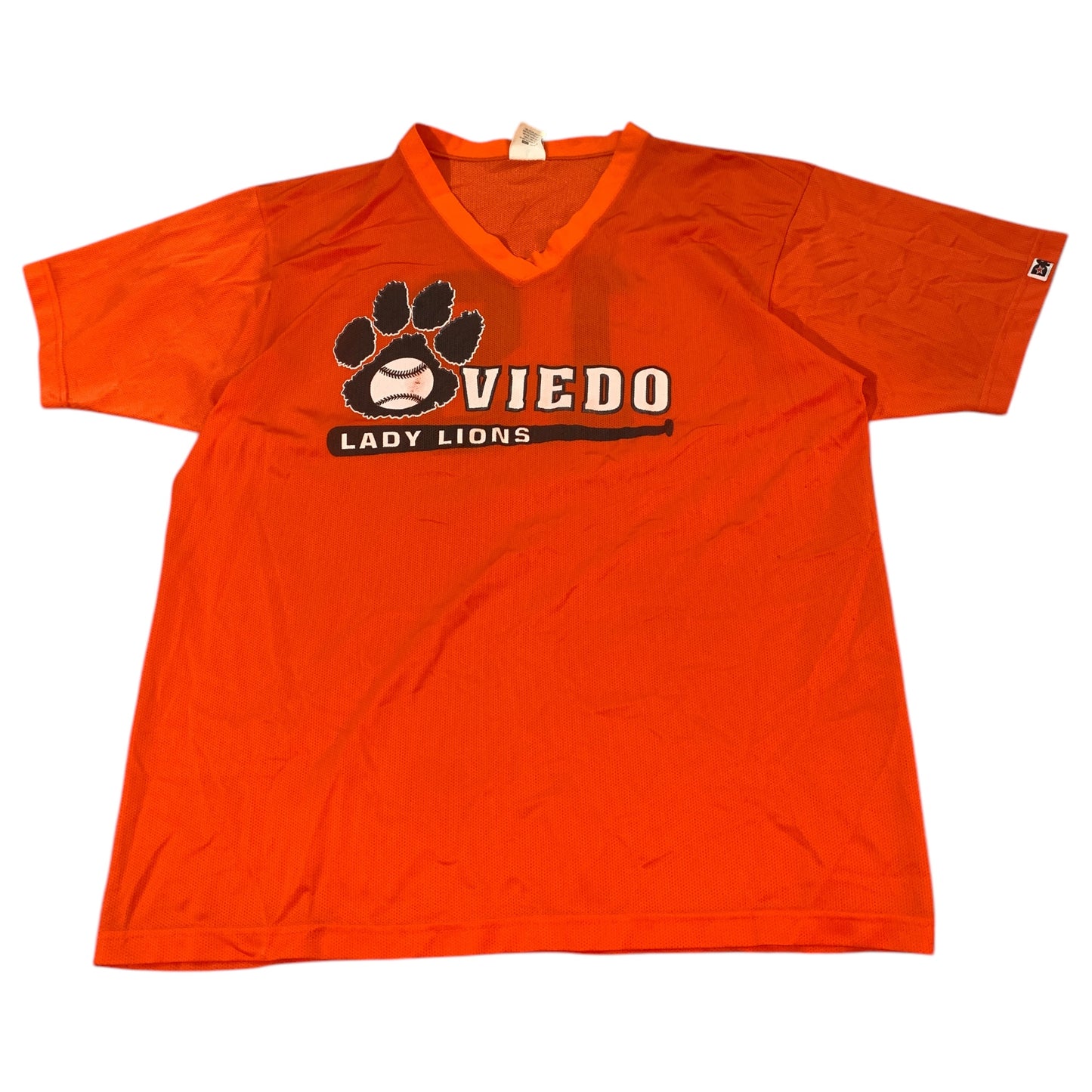 Camisetas Desportivas Oviedo Lady Lions Baseball Jersey Laranja  – Tecido Respirável, Tamanho XL