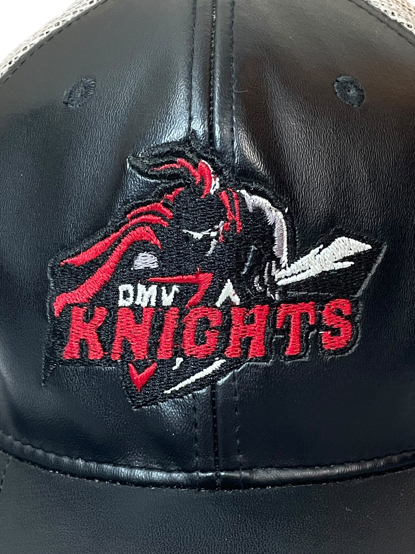 Boné Hatco DMV Knights em Couro Sintético Preto - Ajustável