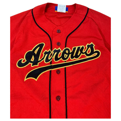 Jersey Japonesa de Baseball Vermelha Arrows Player #93 - Zett Baseball Gear Tamanho M