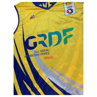 GRDF Yellow and Blue Double-Sided Sports Tank Top – Basket5 Brand – Size XL