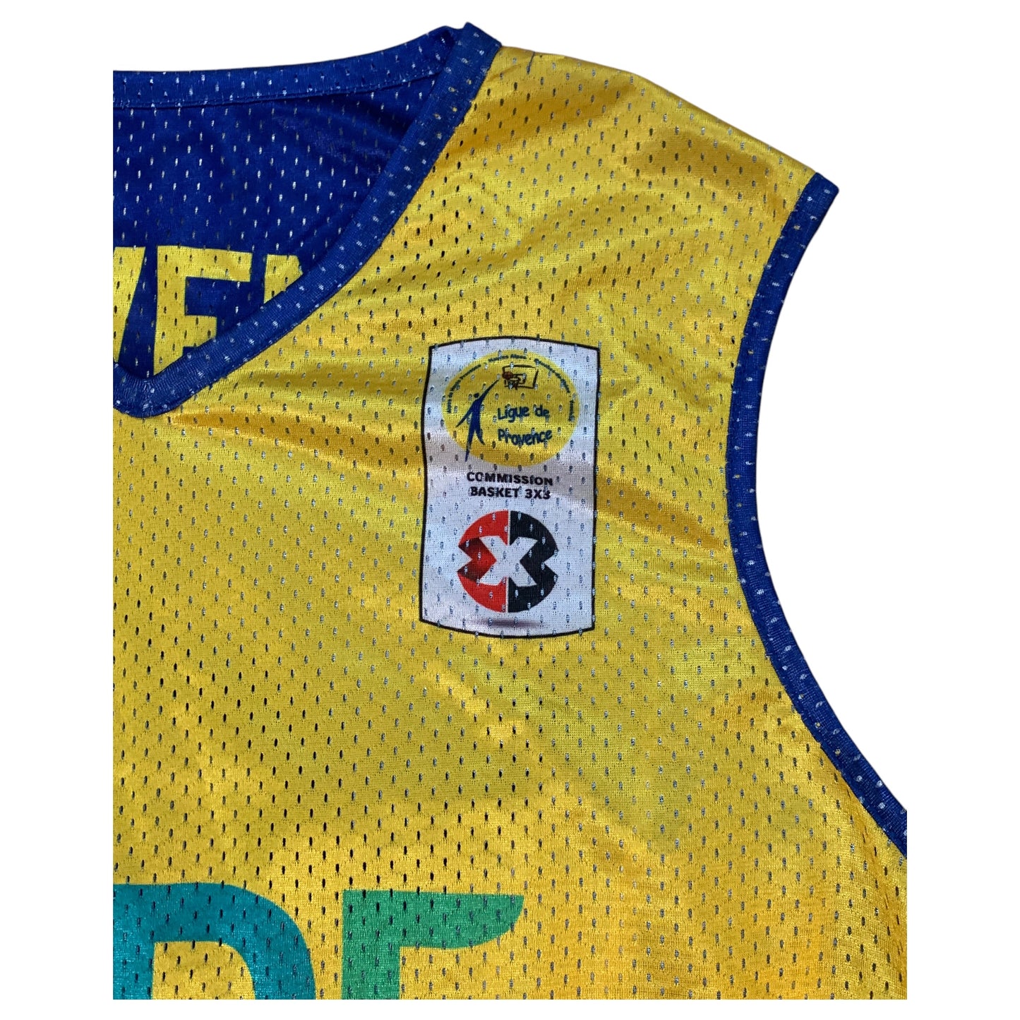 GRDF Yellow and Blue Double-Sided Sports Tank Top – Basket5 Brand – Size XL