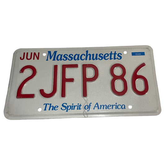 Placa de Carro Massachusetts, The Spirit of America, Junho, Original dos EUA - Bom Estado