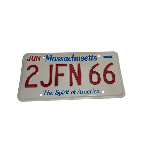 Placa de Carro Massachusetts, The Spirit of America, Junho, Original dos EUA - Bom Estado, Medidas 16x31 cm