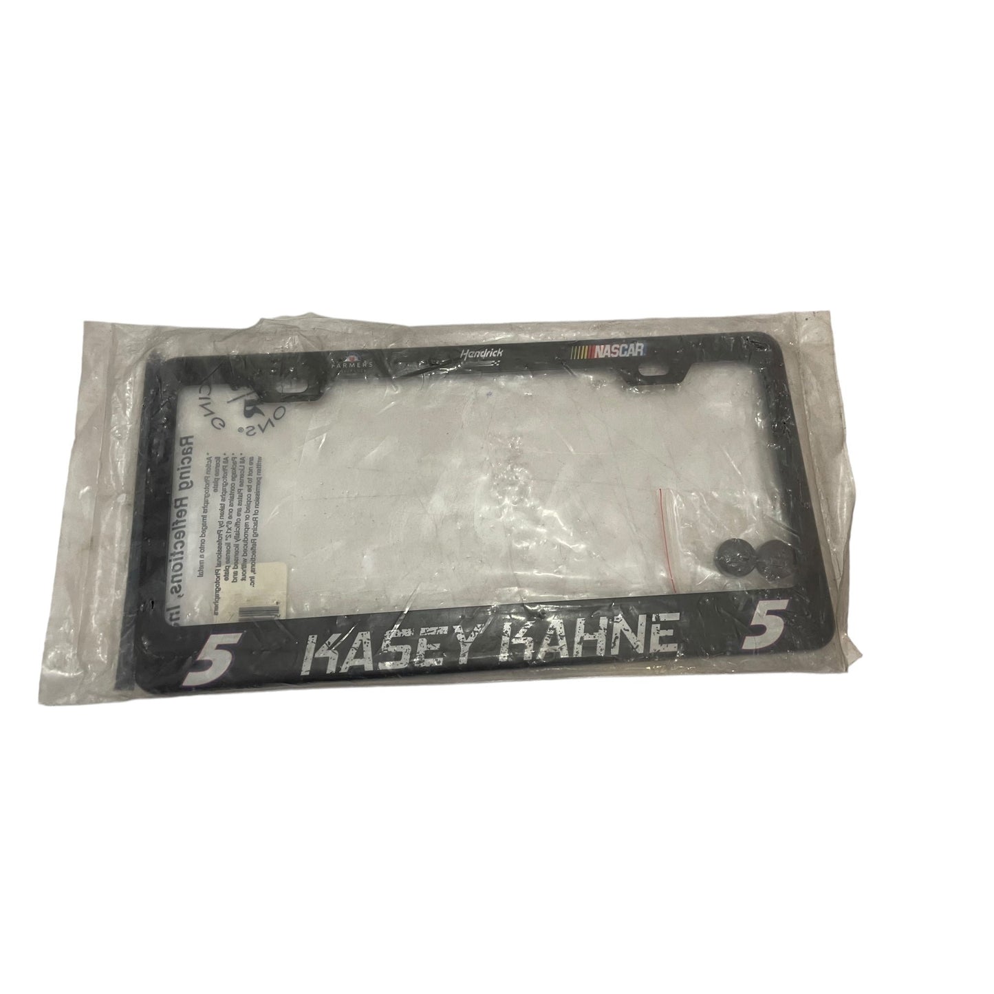 Moldura para Placa de Carro Handrick Nascar #5 Kasey Kahne, Produto Novo na Embalagem Original - Fabricante Racing Reflections