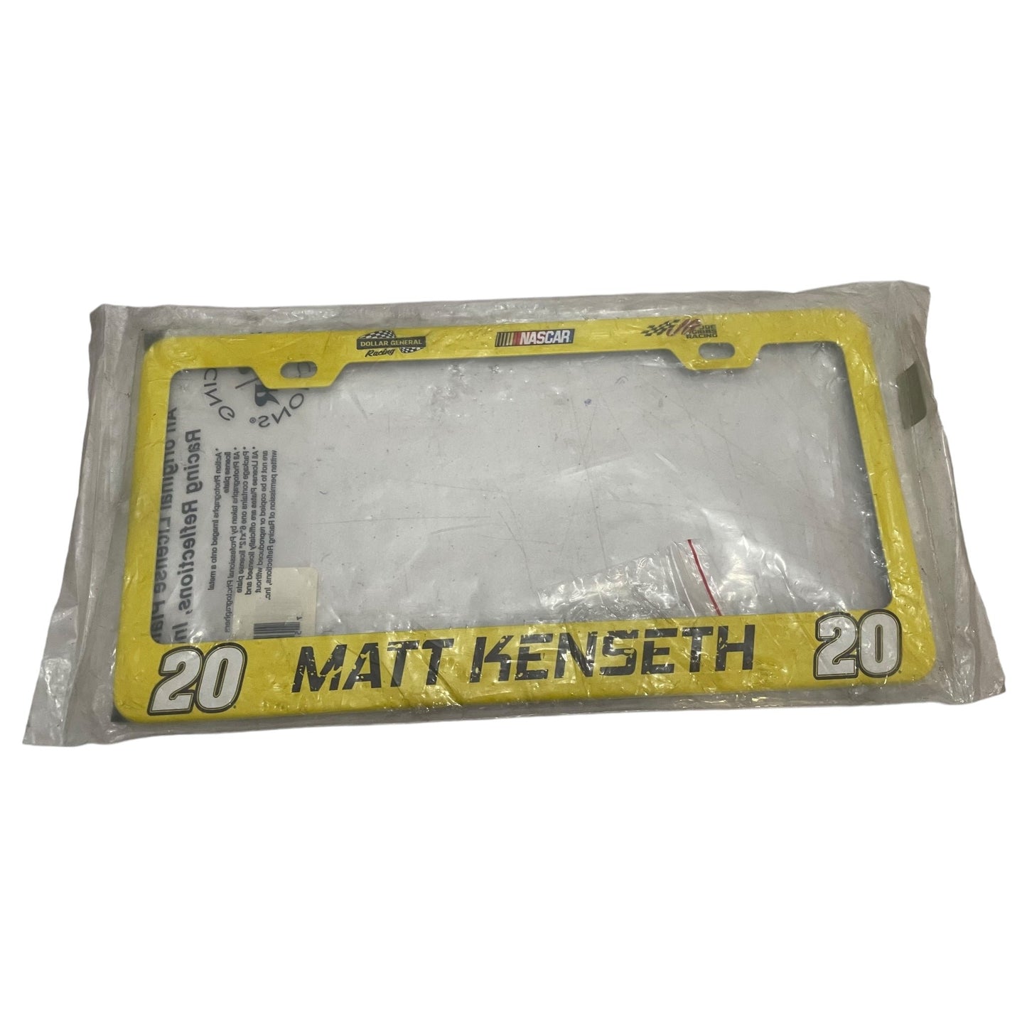 Moldura para Placa de Carro #20 Matt Kenseth, Joe Gibbs Racing, Dollar General Racing, Nascar - Produto Novo na Embalagem Original, Racing Reflections