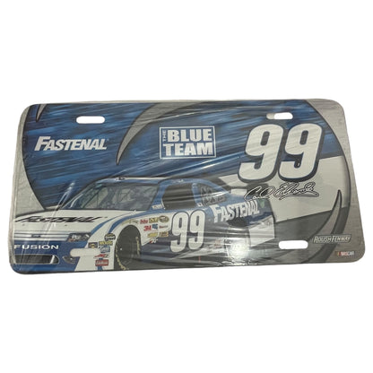 Placa Decorativa de Carro Nascar #99 Carl Edwards, Fastenal, The Blue Team, Roush Fenway