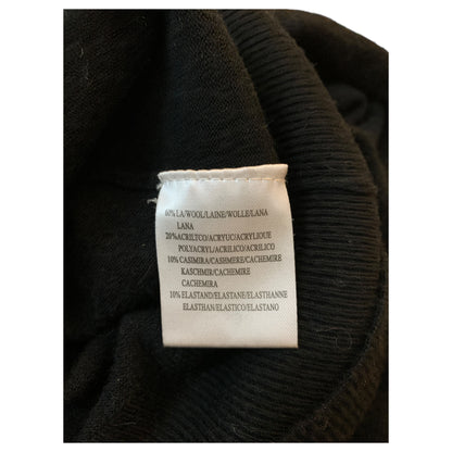 Cardigan Preto Vintage Anos 2000 com Botões Pérola Negra Y2K