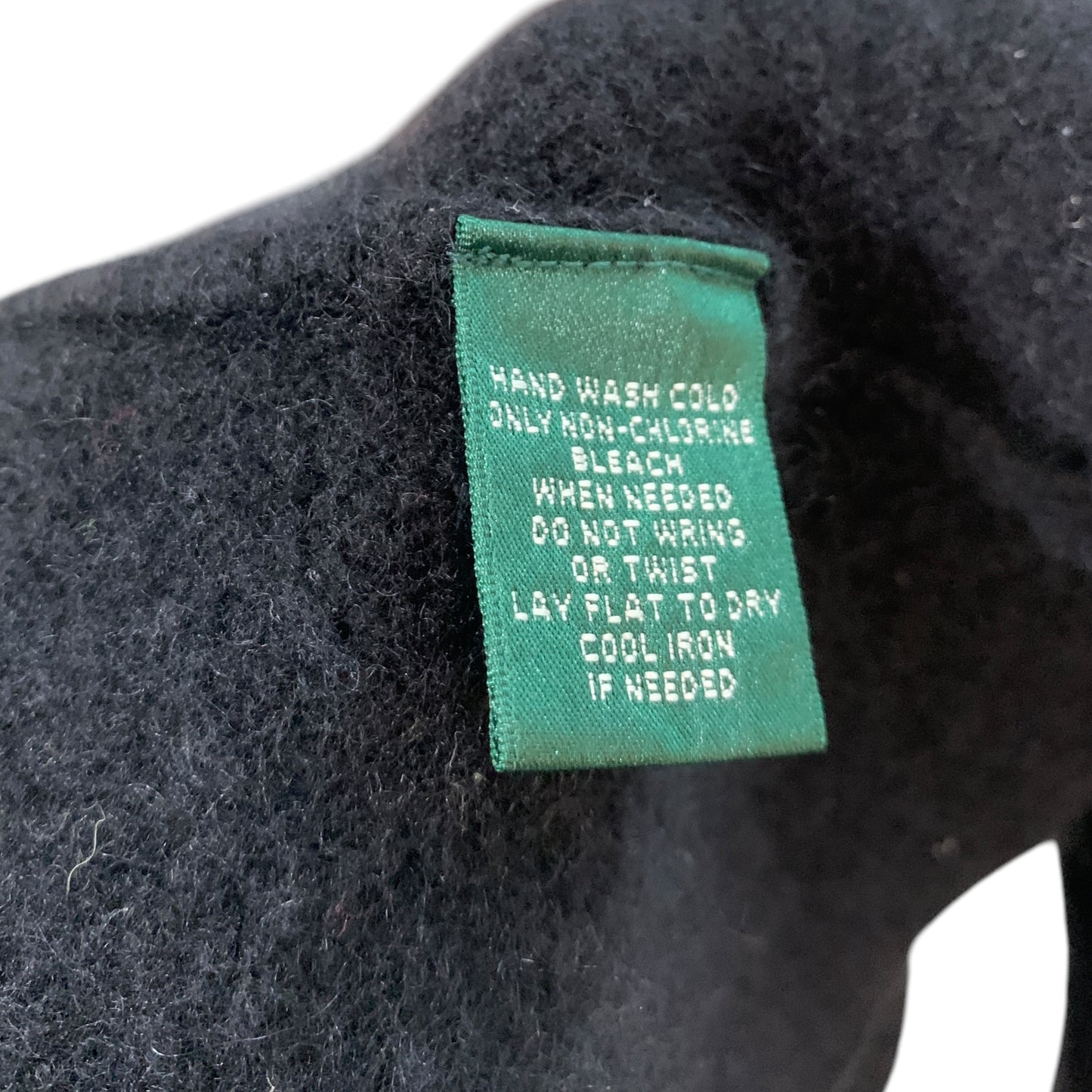 Colete Aberto Preto de Lã e Caxemira – Ralph Lauren Vintage Y2K