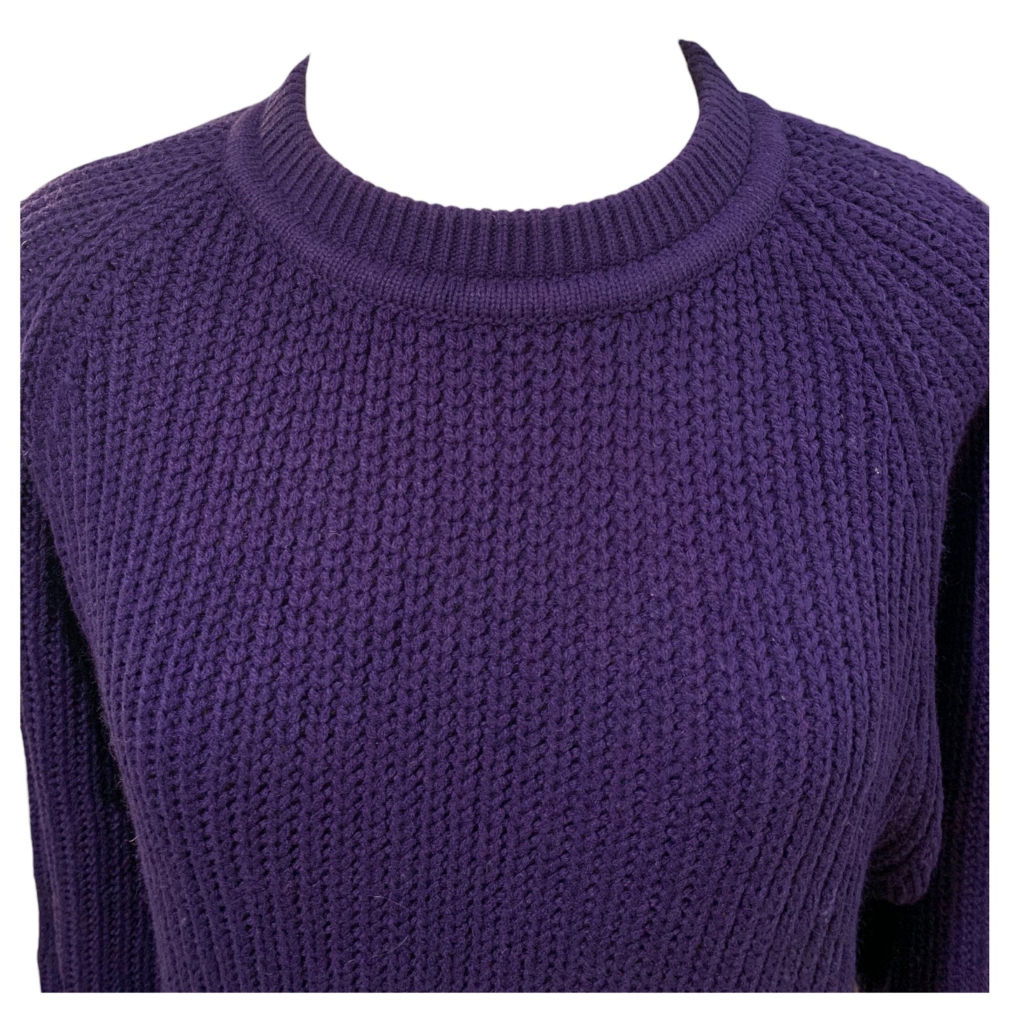 Suéter Vintage de Crochê Roxo Violeta Unissex – Tamanho M até L / XL