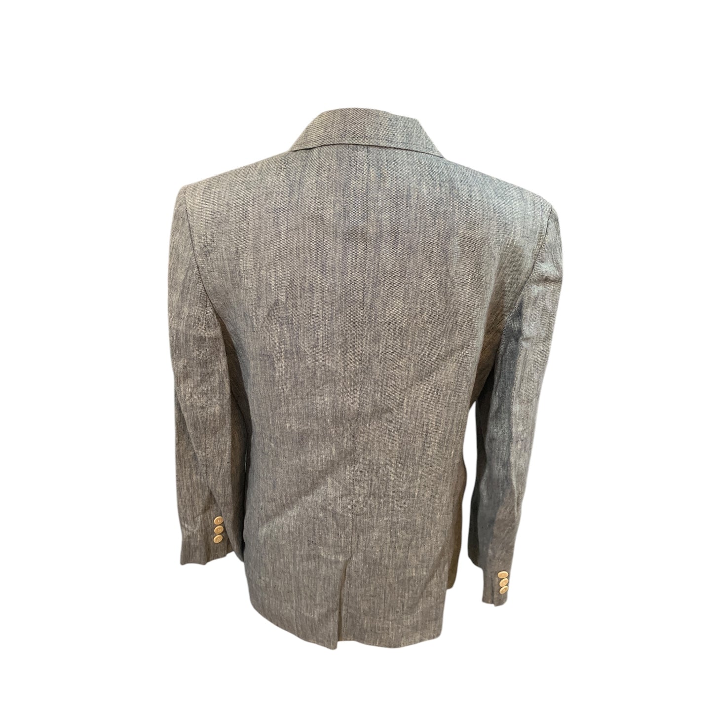 Blazer Estruturado Vintage Cinza de Linho - Talbots Tamanho 12