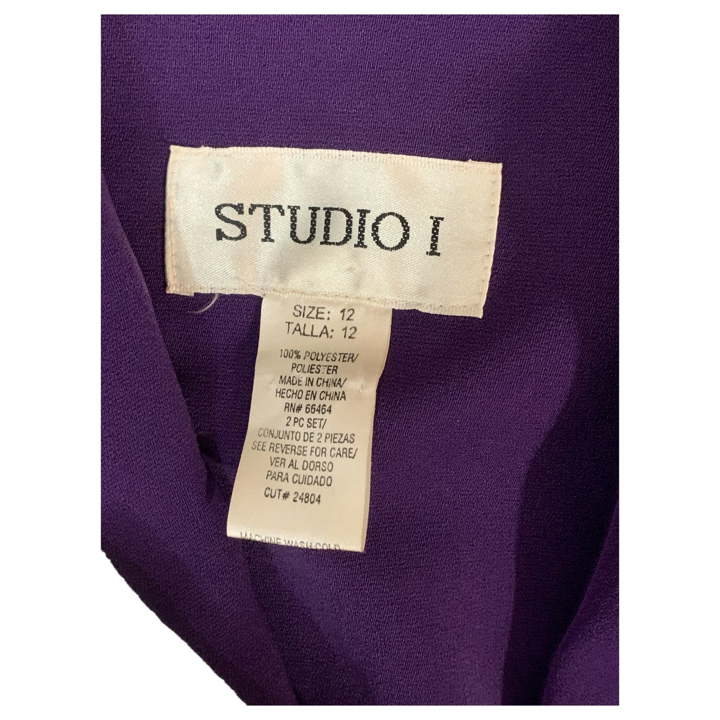 Blazer Vintage Mujer Morado Studio 1 80s/90s con Hombreras