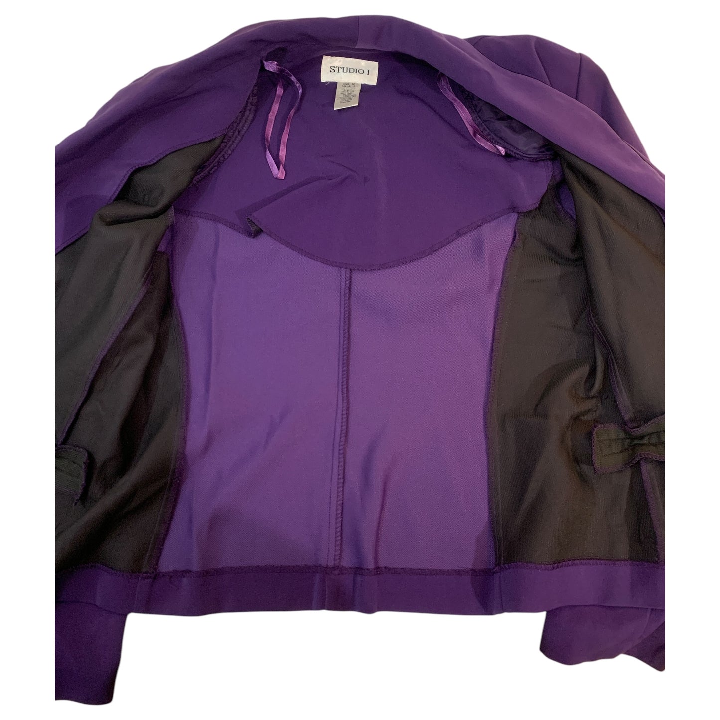 Blazer Vintage Mujer Morado Studio 1 80s/90s con Hombreras