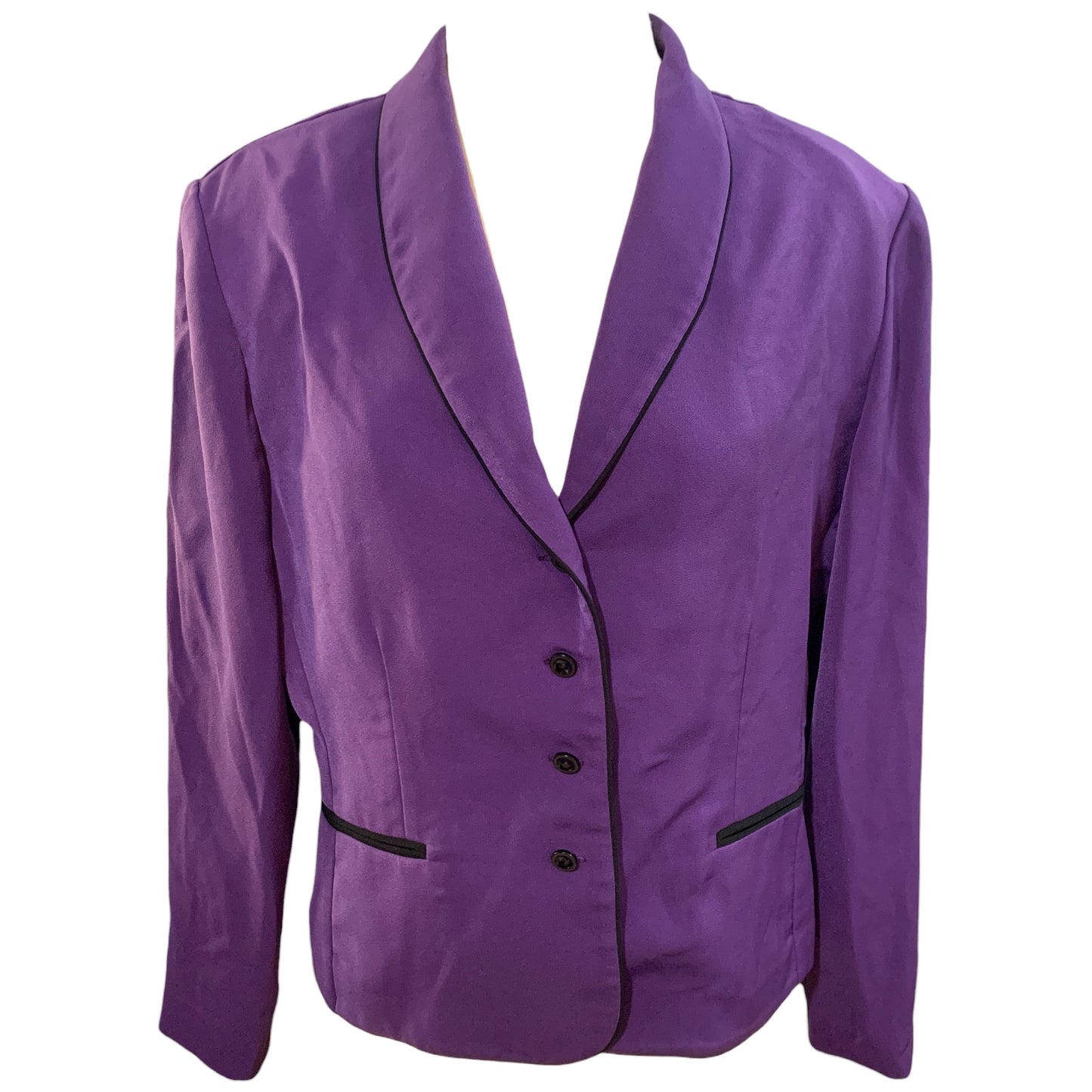 Blazer Vintage Mujer Morado Studio 1 80s/90s con Hombreras