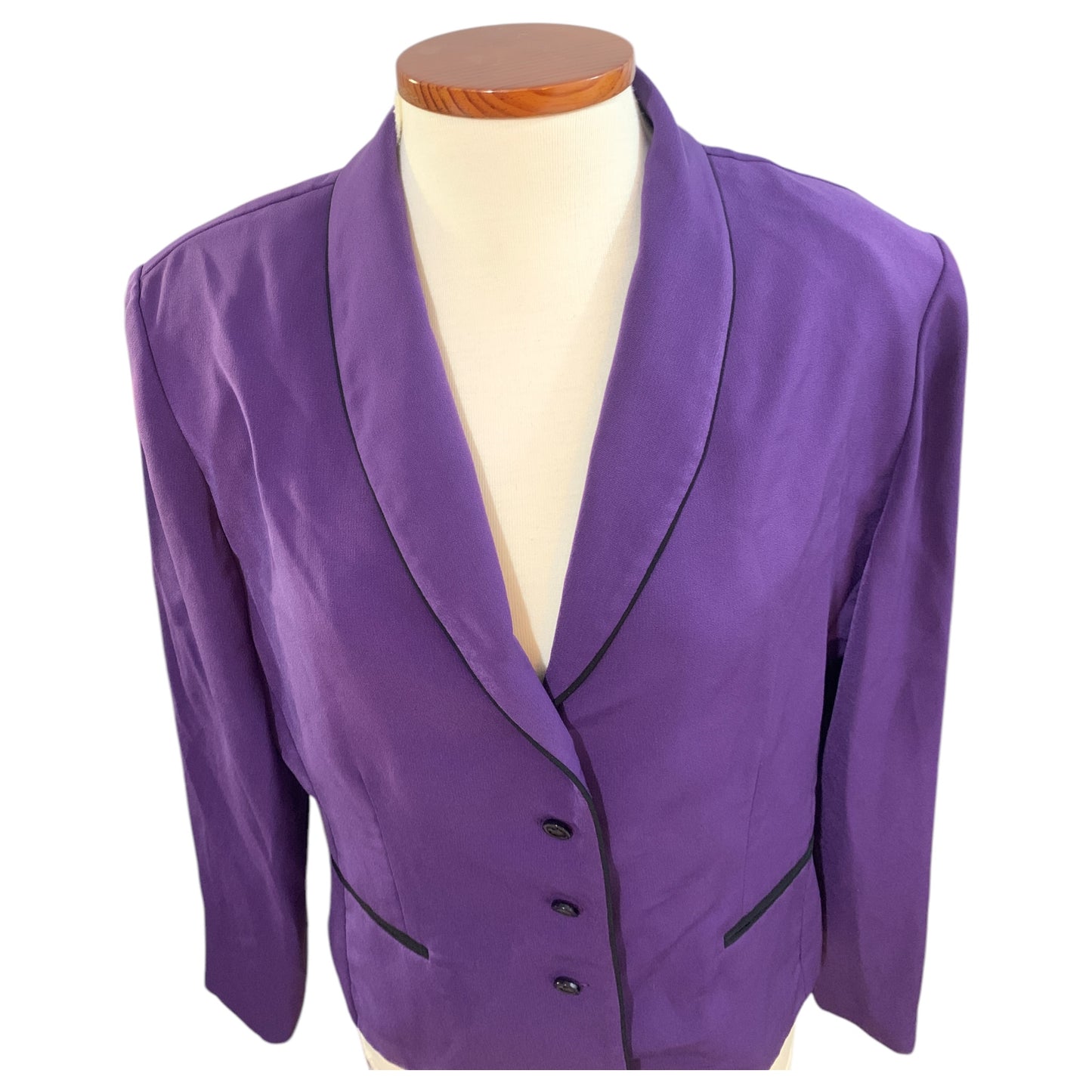 Blazer Vintage Mujer Morado Studio 1 80s/90s con Hombreras