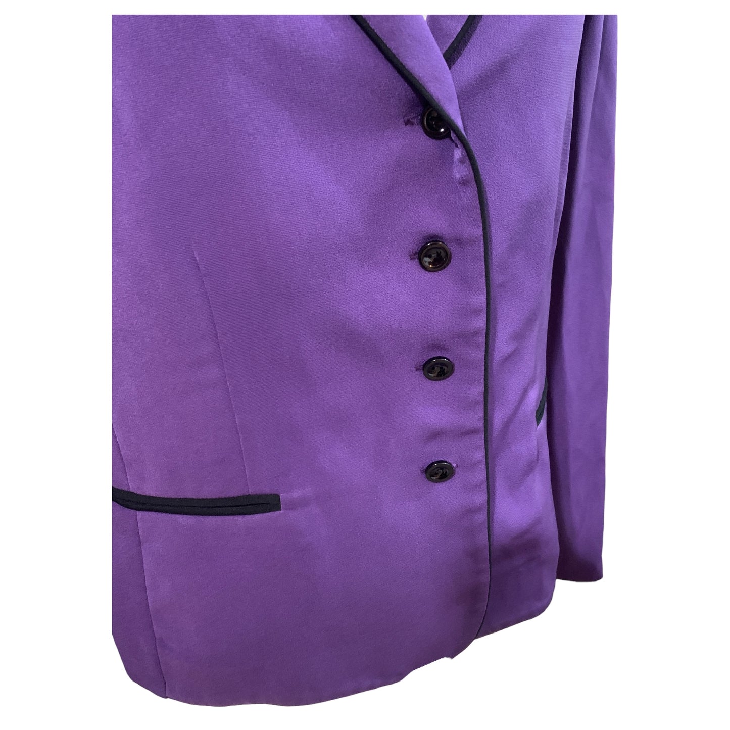 Blazer Vintage Mujer Morado Studio 1 80s/90s con Hombreras