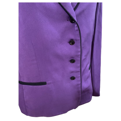 Blazer Vintage Mujer Morado Studio 1 80s/90s con Hombreras