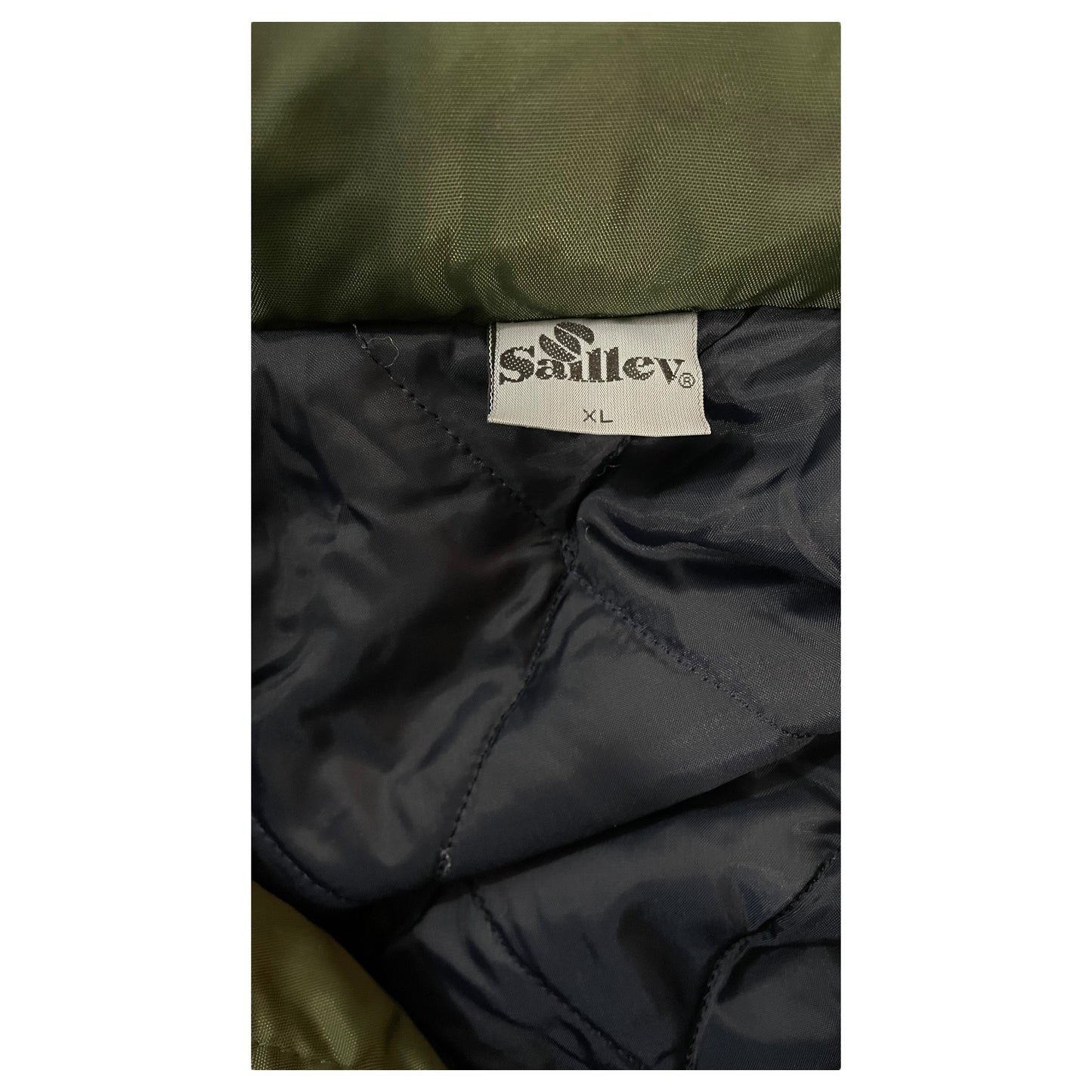 Veste imperméable à col roulé Saillev XL pour homme, vert mousse – Capuche intégrée