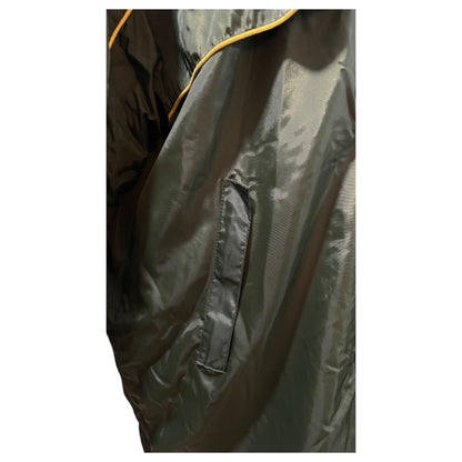 Veste imperméable à col roulé Saillev XL pour homme, vert mousse – Capuche intégrée