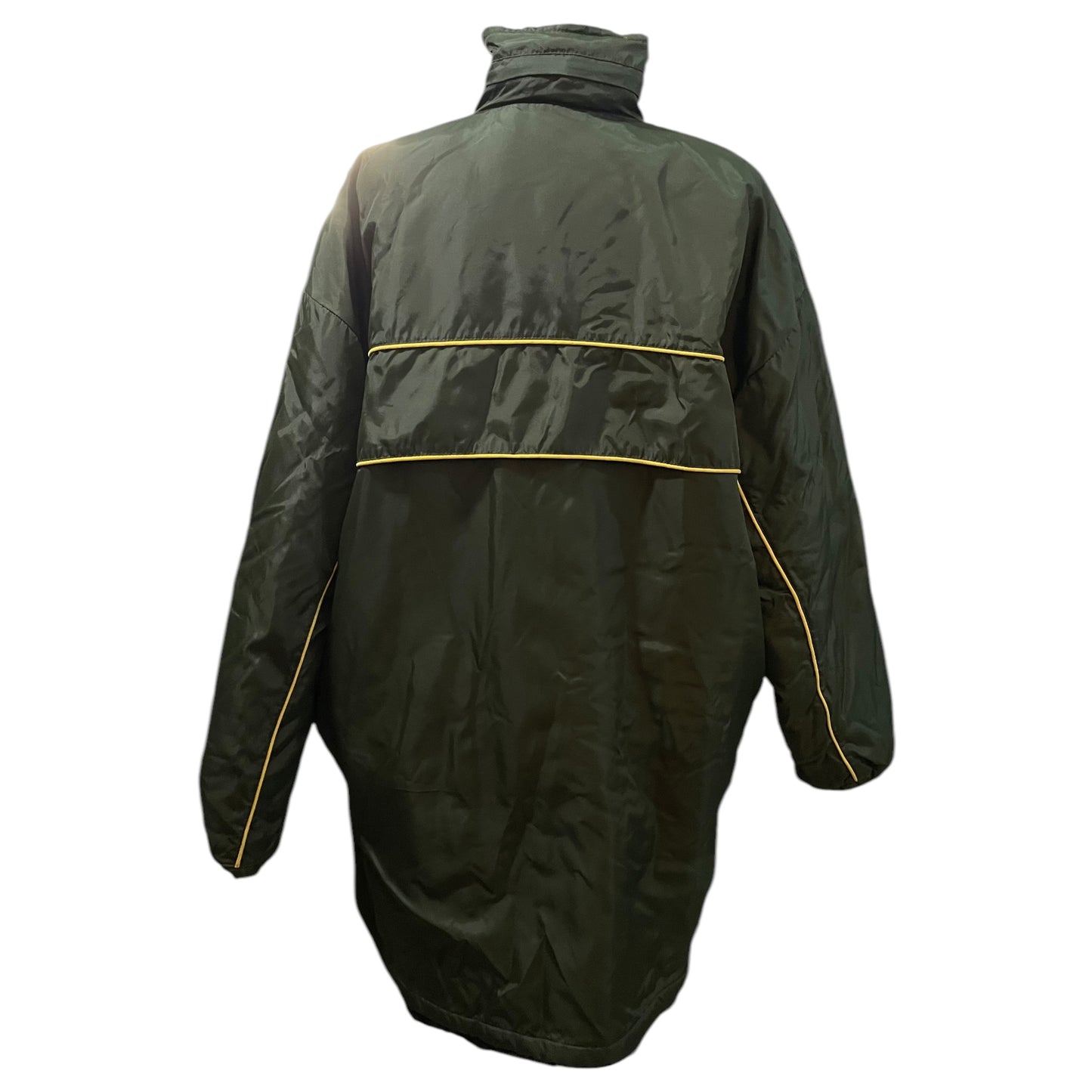 Veste imperméable à col roulé Saillev XL pour homme, vert mousse – Capuche intégrée