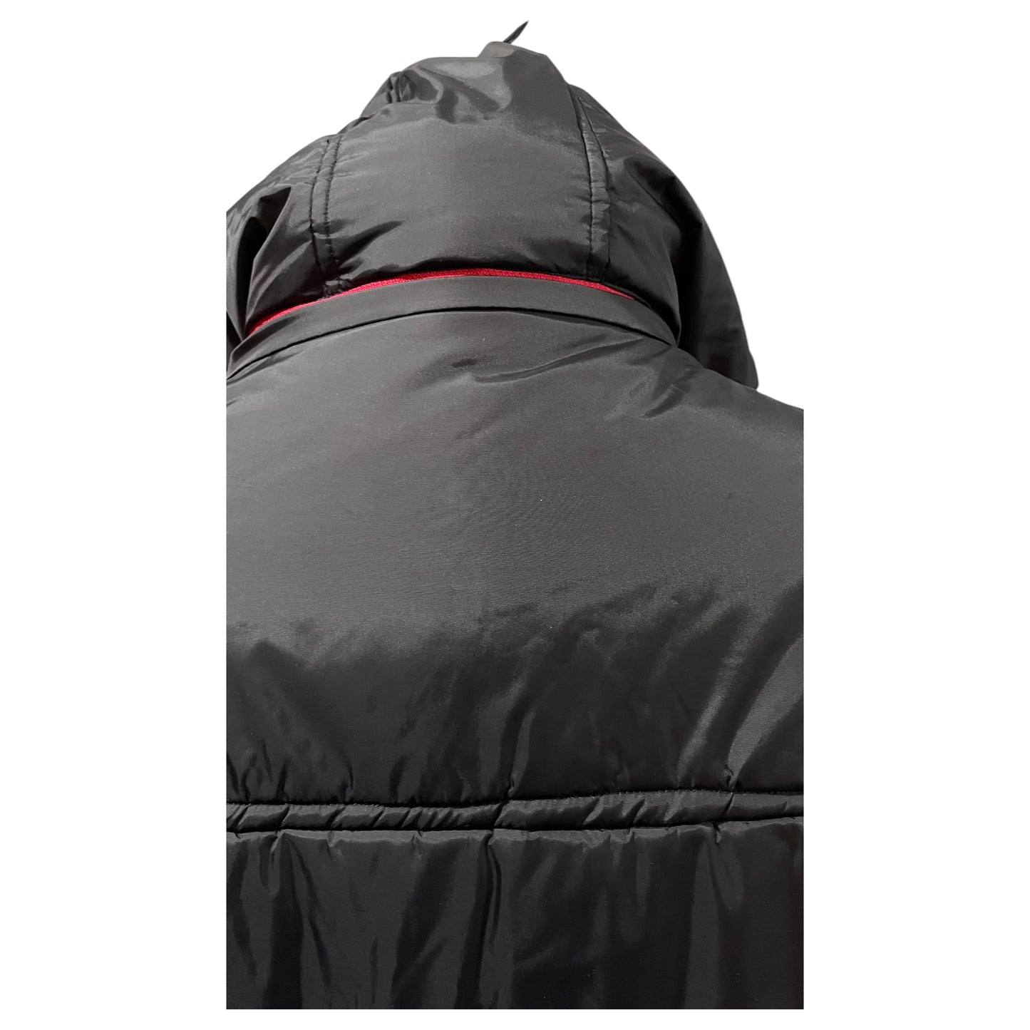 Manteau long matelassé noir pour homme avec capuche et fourrure Code Collection XL – Imperméable