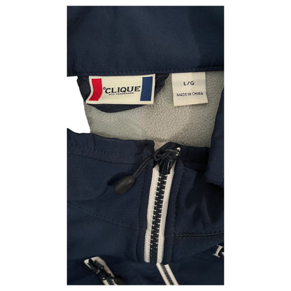 Veste de survêtement bleu marine CLIQUE – Col montant, doublure polaire, confortable et fonctionnelle