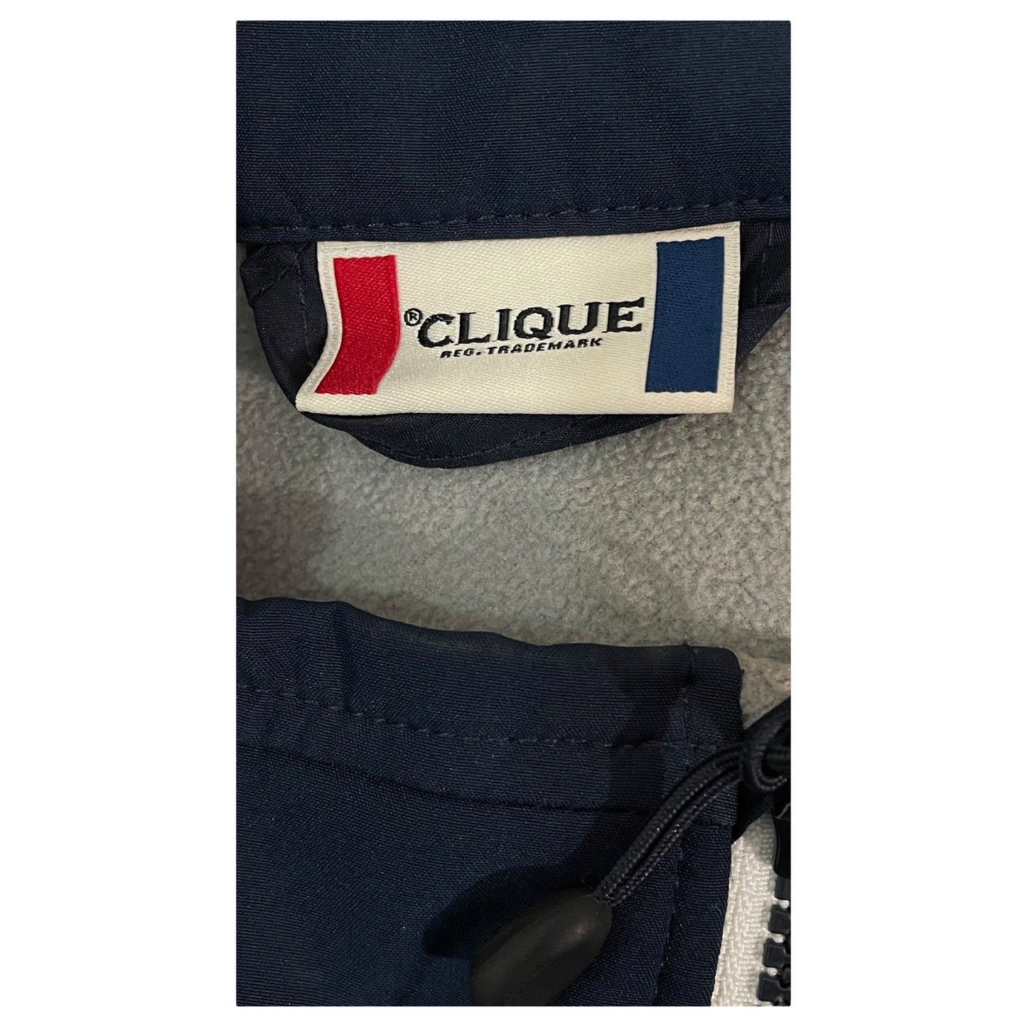 Veste de survêtement bleu marine CLIQUE – Col montant, doublure polaire, confortable et fonctionnelle