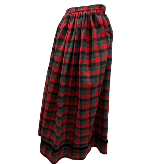 Ensemble kilt et châle vintage à jupe longue – Couture portugaise des années 90